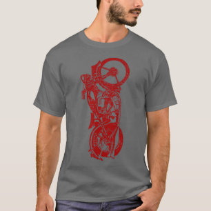 Klassischer Biker Vintage Retro Schwarz Motorrad R T-Shirt