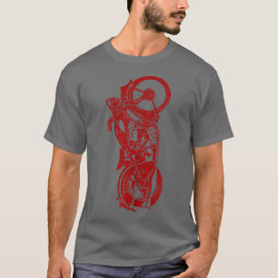 Klassischer Biker Vintage Retro Schwarzes Motorrad T-Shirt