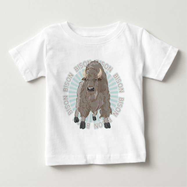 Klassischer Bison Baby T-shirt (Vorderseite)