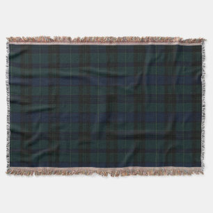 Klassischer Black Watch-Tartan Dunkelgrün Marinebl Decke