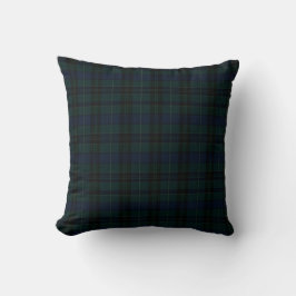 Klassischer Black Watch Tartan Dunkelgrün Marinebl Kissen
