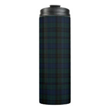 Klassischer Black Watch-Tartan Dunkelgrün Marinebl