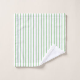 Klassischer, blassgrüner Streifen Waschlappen
