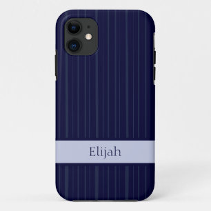 Klassischer blau-vertikaler Streifen Case-Mate iPhone Hülle