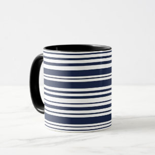 Klassischer blau-weißer Streifen Tasse