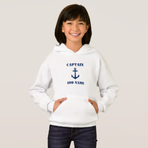 Klassischer Blaue Ankerplatz und Name/Rank der Mar Hoodie