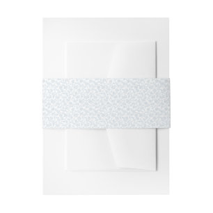 Klassischer blauer floraler Toile-Bauchschnur Einladungsbanderole
