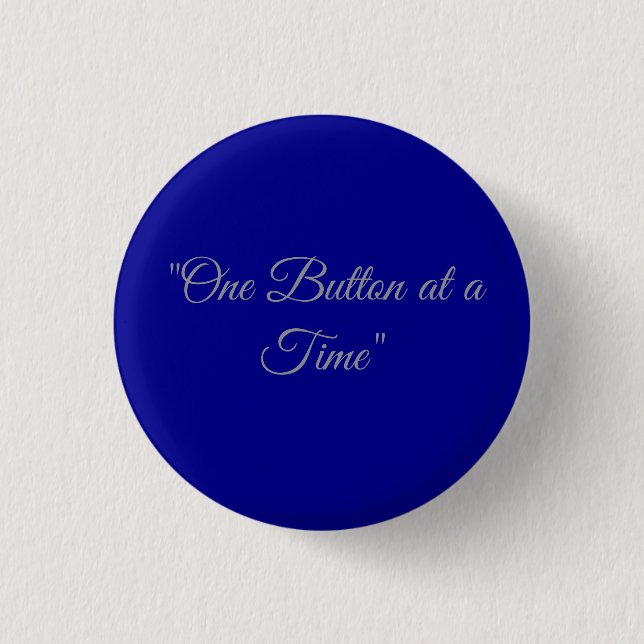 Klassischer blauer, solider, anpassbarer runder Kn Button (Vorderseite)