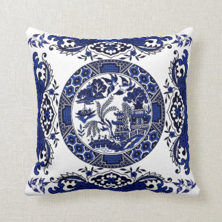 Klassischer blauer Weide-China-Entwurf Kissen