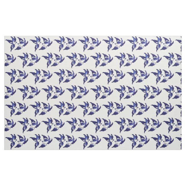 Klassischer blauer Weide-Vogel-Entwurf Stoff (Fat Quarter (45,7 x 55,9 cm))