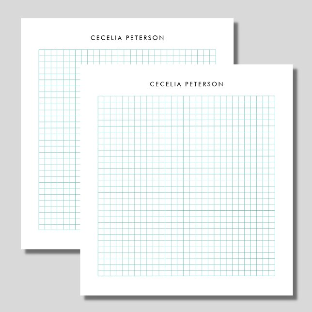 Klassischer Blue Square Individuelle Name Notizblock (Von Creator hochgeladen)