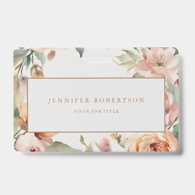 Klassischer Blumenchic, Personalisiert individuell Ausweis (Vorderseite)