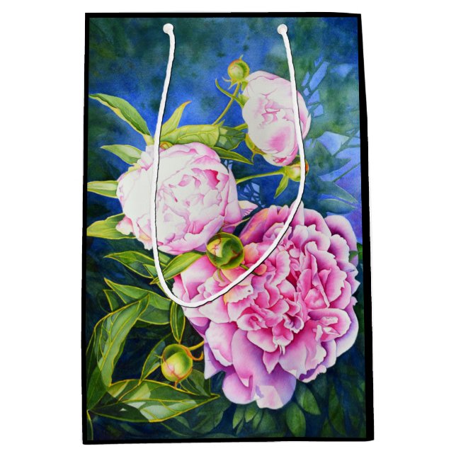 Klassischer Blumenkohl in pinkfarbenem Wasser Mittlere Geschenktüte (Vorderseite)