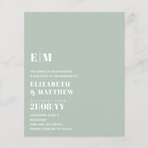 Klassischer BOLD Text nur Hochzeitsempfang Einfach Flyer