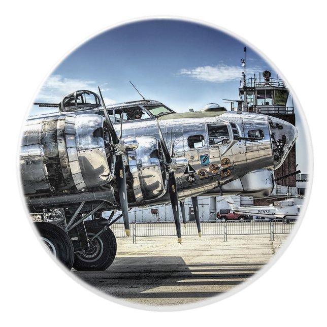 Klassischer Bomber der B-17 Keramikknauf (Vorderseite)