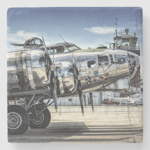 Klassischer Bomber der B-17 Steinuntersetzer