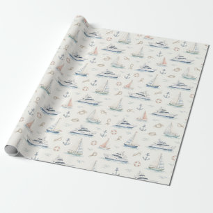 Klassischer Bootsanker Wasserfarbe Nautiles Gesche Geschenkpapier