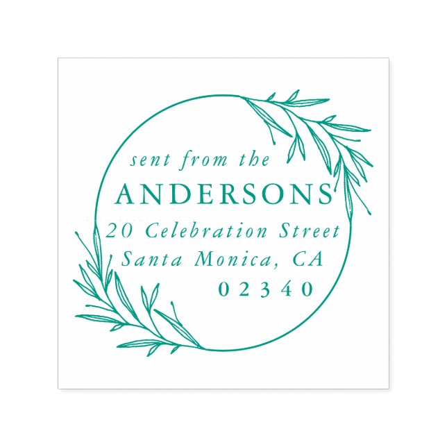 Klassischer botanischer Versand aus der Rücksendea Permastempel (Design)