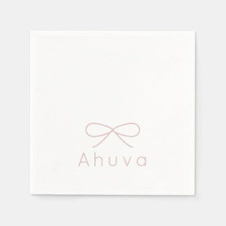 Klassischer Bow Cocktail Napkin in Muave Pink Serviette