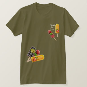 Klassischer brauner Eiscreme-T - Shirt