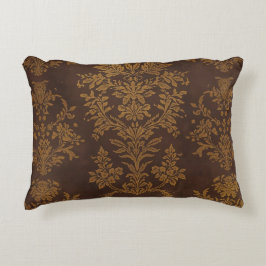 Klassischer brauner Goldschmuck, Vintage Dekokissen