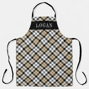 Klassischer brauner Herren-Monogramm mit Black Wat Schürze