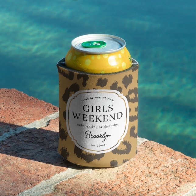 Klassischer brauner Junggeselinnen-Abschied Dosenkühler (In Situ Pool)