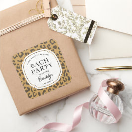 Klassischer brauner Junggeselinnen-Abschied Quadratischer Aufkleber