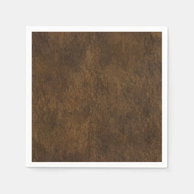 Klassischer brauner Leder texturiert Serviette (Vorderseite)