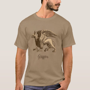 Klassischer brauner und beige-farbener Greif - Leg T-Shirt