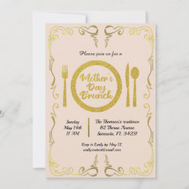 Klassischer Brunch der Goldenen Mutter Einladung