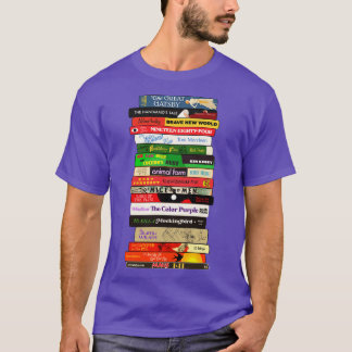Klassischer Buchstapel T-Shirt