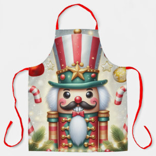 Klassischer, bunter, skurriler Weihnachtsknacker Schürze