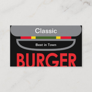 Klassischer Burger Visitenkarte