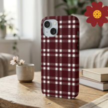 Klassischer Burgunder-Karo-Tartan für gemütliche H