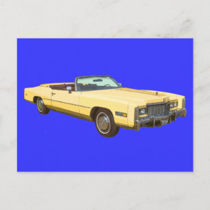 Klassischer Cadillac Eldorado Cabrio von 1975 Postkarte