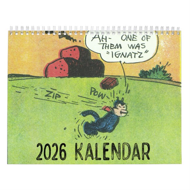 Klassischer Cartoon-Kater 2026 Kalender (Titelbild)