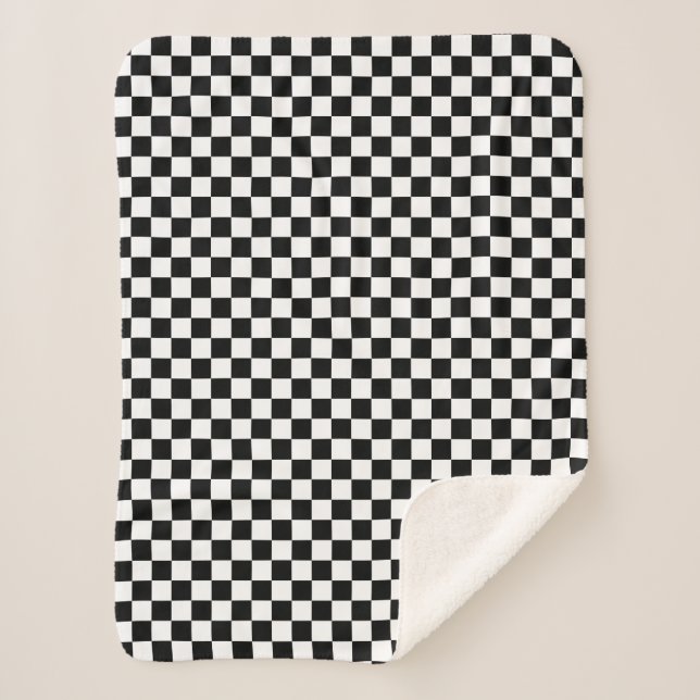 Klassischer Checkered laufender Sport-Karo Sherpadecke (Vorderseite)