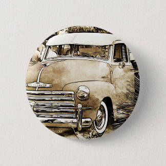 Klassischer Chevy Chevrolet LKW Button