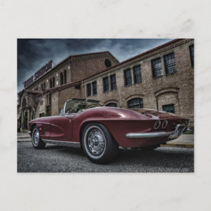 klassischer Chevy Corvette Muscle Car Postkarte