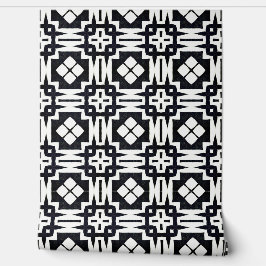 Klassischer Chic Black and White Geometric Deko Mo Tapete