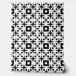 Klassischer Chic Black and White Geometric Deko Mo Tapete