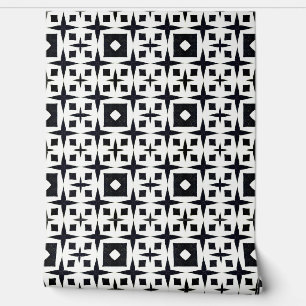 Klassischer Chic Black and White Geometric Deko Mo Tapete