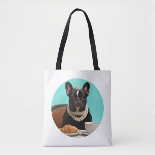 Klassischer Chic Breakfast Poster–inspirierte Pug-