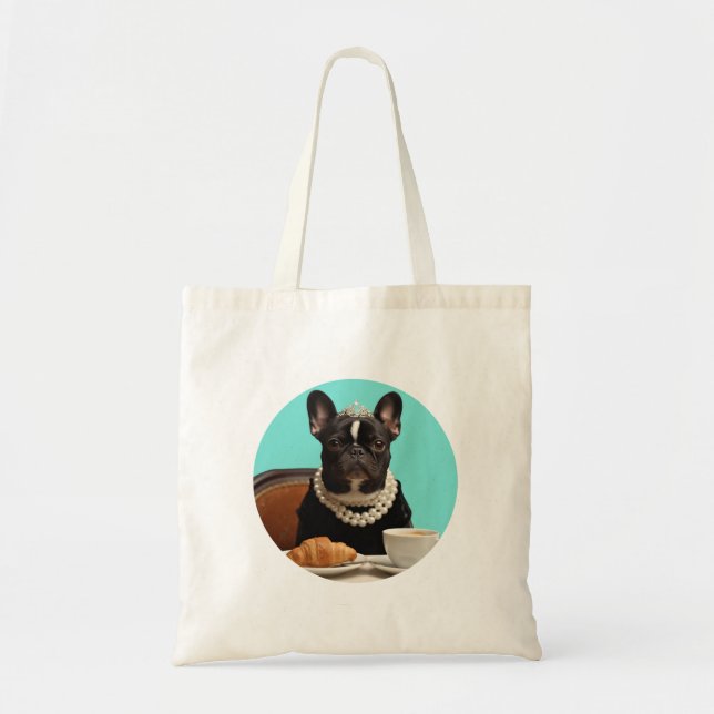 Klassischer Chic Breakfast Poster–inspirierte Pug- Tragetasche (Vorne)