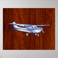 Klassischer Chrome wie Cessna auf Mahogany