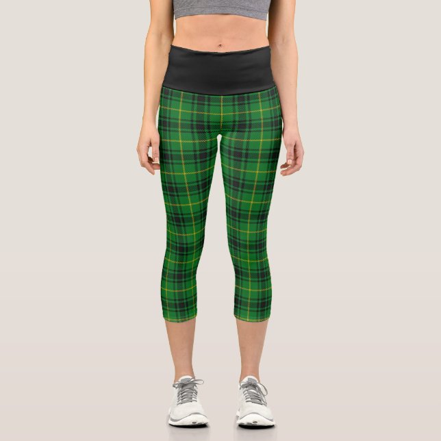Klassischer Clan Arthur MacArthur Tartan Kariert Capri Leggings (Vorderseite)