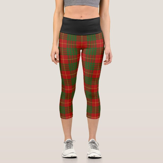 Klassischer Clan Cameron Tartan Kariert Capri Leggings (Vorderseite)