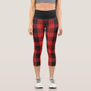 Klassischer Clan Cunningham Tartan Kariert Capri Leggings