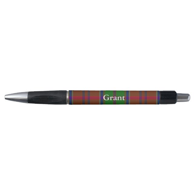 Klassischer Clan Grant Tartan Karierter Pen Kugelschreiber (Vorderseite)